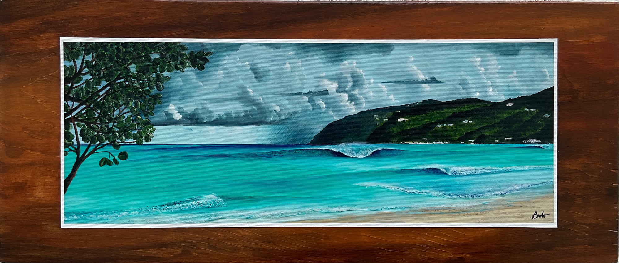 Bomba Shack Reef on custom wood plank