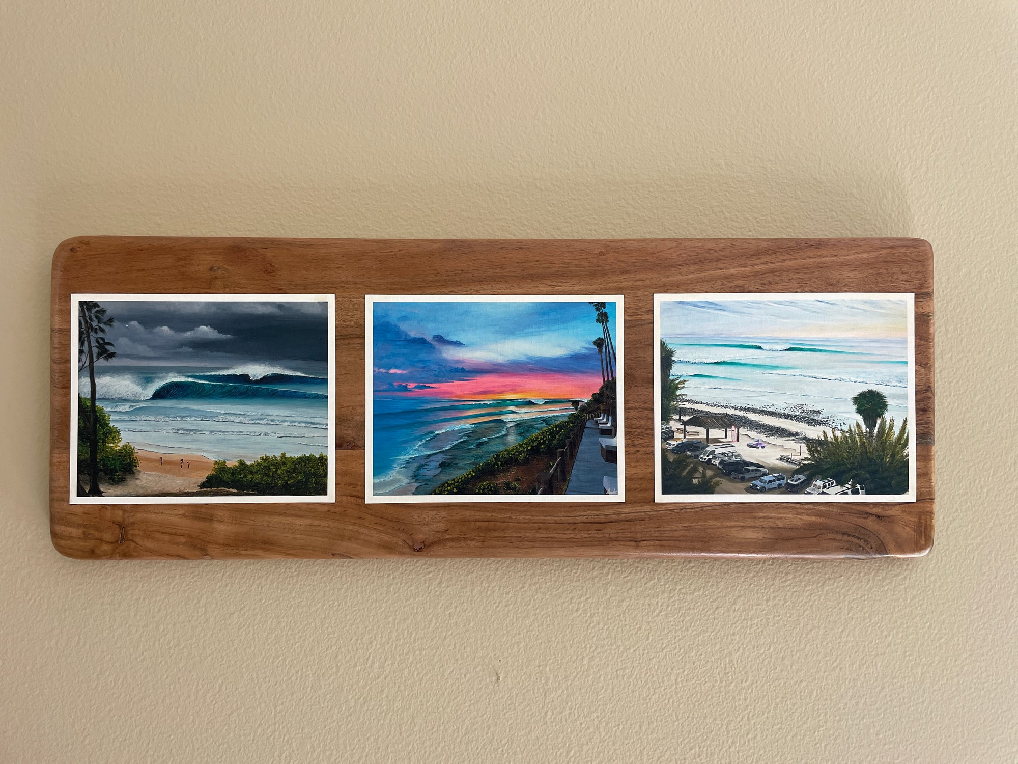 Horizontal Trio of prints - XXL Pipeline, Dusk at Swamis, & Sunset at San Onofre