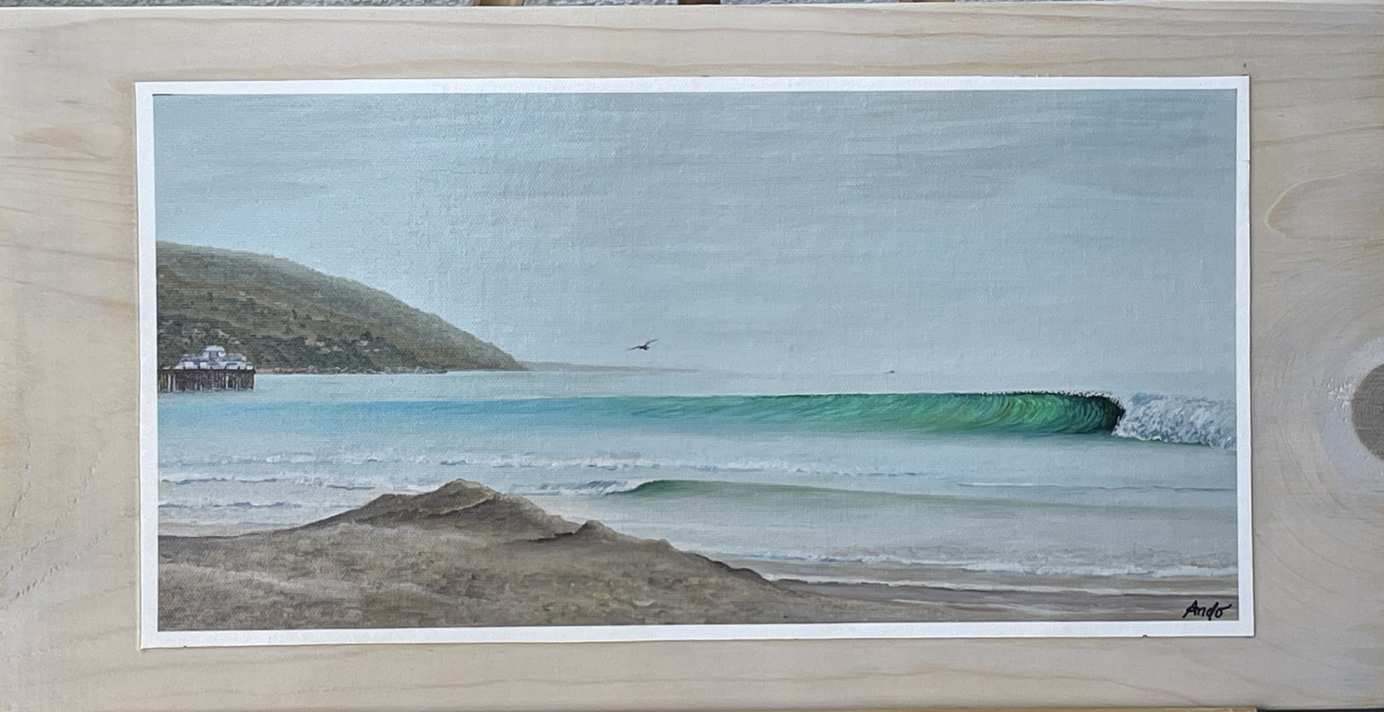 Malibu, 1st Point on wood plank