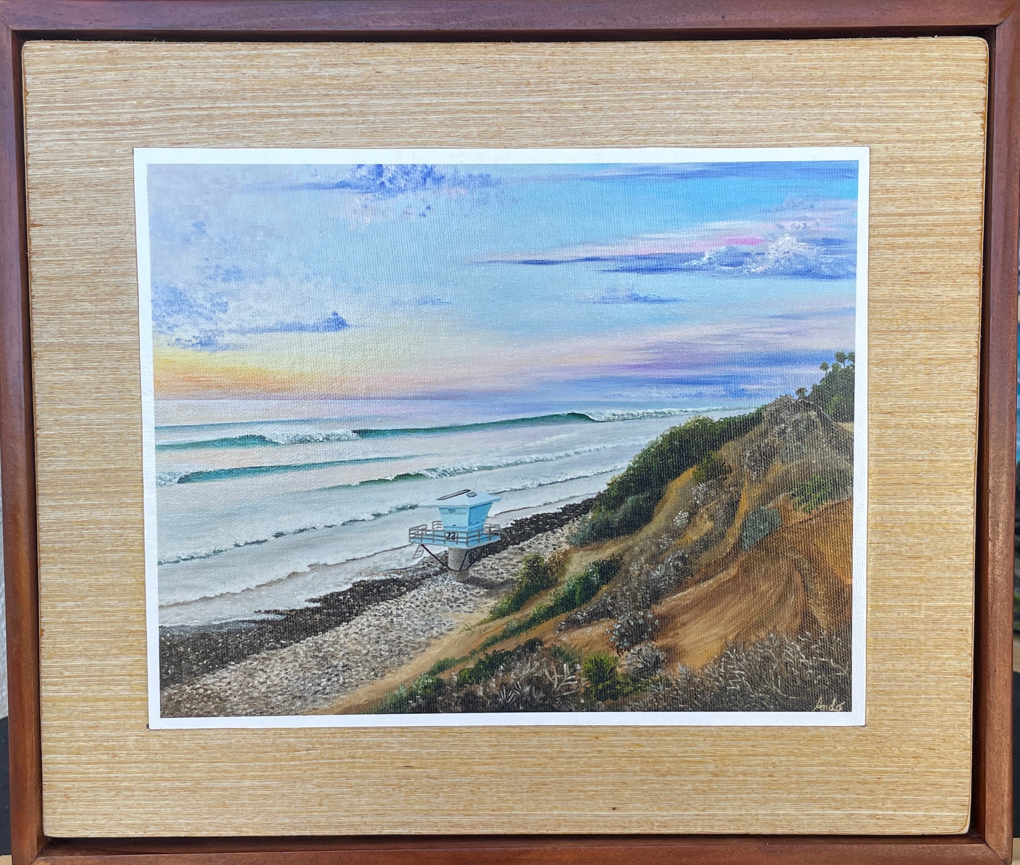 Sundown at South Carlsbad Campground framed